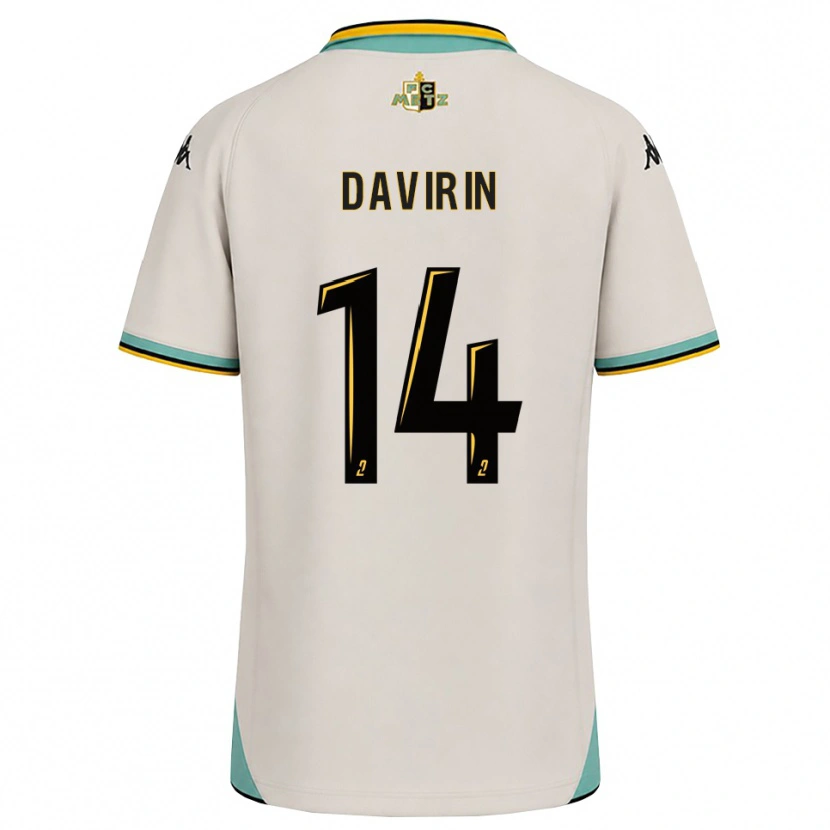 Danxen Mann Pierre-Alexandre Davirin #14 Blomsterhvit Svart Bortetrøye Drakt Trøye 2026/27 Skjorter T-Skjorte