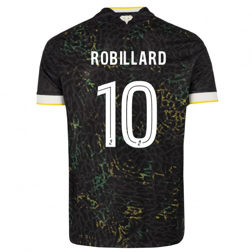 Danxen Mann Camille Robillard #10 Svart Hvit Gul Bortetrøye Drakt Trøye 2026/27 Skjorter T-Skjorte