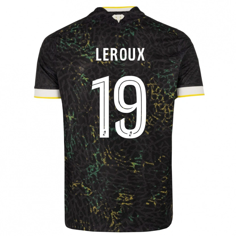 Danxen Mann Louis Leroux #19 Svart Hvit Gul Bortetrøye Drakt Trøye 2026/27 Skjorter T-Skjorte