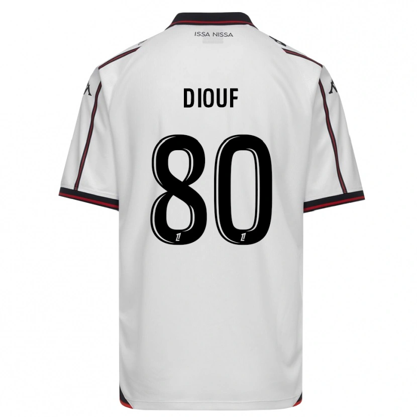 Danxen Mann Yehvann Diouf #80 Svart Hvit Bortetrøye Drakt Trøye 2026/27 Skjorter T-Skjorte