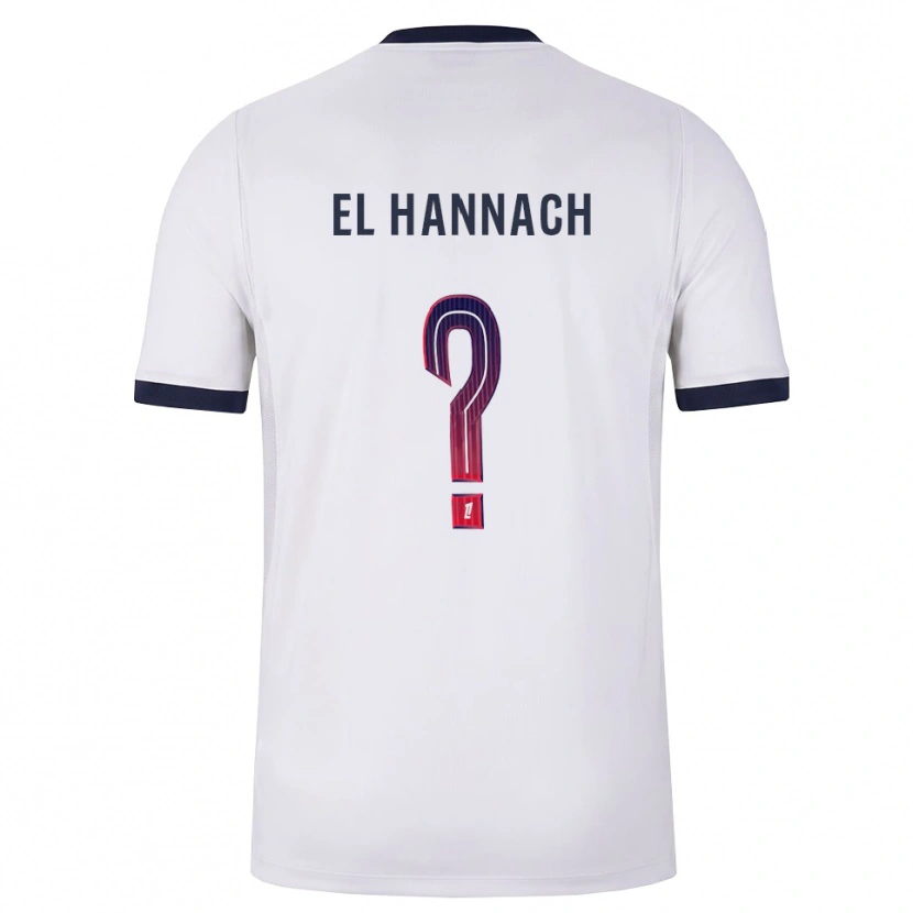 Danxen Mann Younes El Hannach #0 Hvit Svart Rød Bortetrøye Drakt Trøye 2026/27 Skjorter T-Skjorte