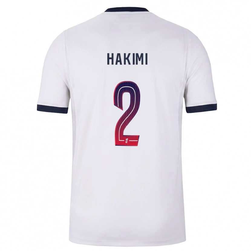 Danxen Mann Achraf Hakimi #2 Hvit Svart Rød Bortetrøye Drakt Trøye 2026/27 Skjorter T-Skjorte
