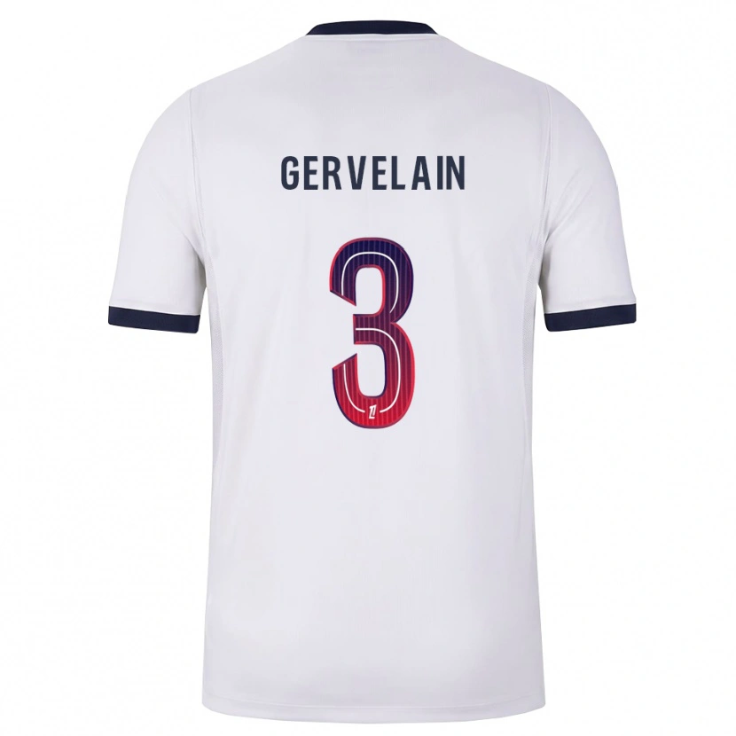 Danxen Mann Jordan Gervelain #3 Hvit Svart Rød Bortetrøye Drakt Trøye 2026/27 Skjorter T-Skjorte