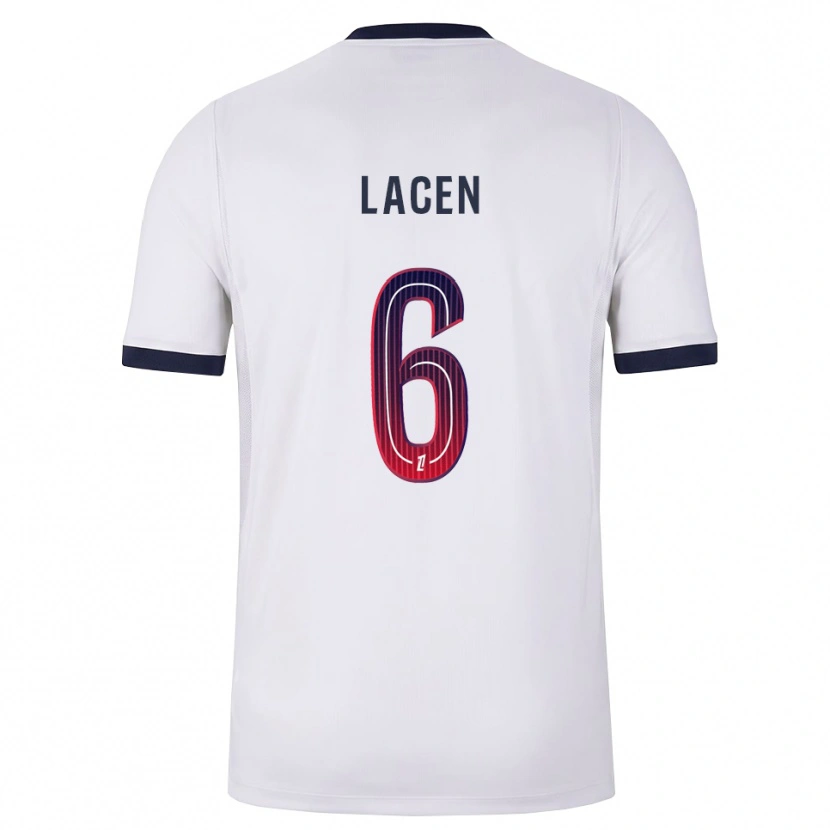 Danxen Mann Michaël Lacen #6 Hvit Svart Rød Bortetrøye Drakt Trøye 2026/27 Skjorter T-Skjorte