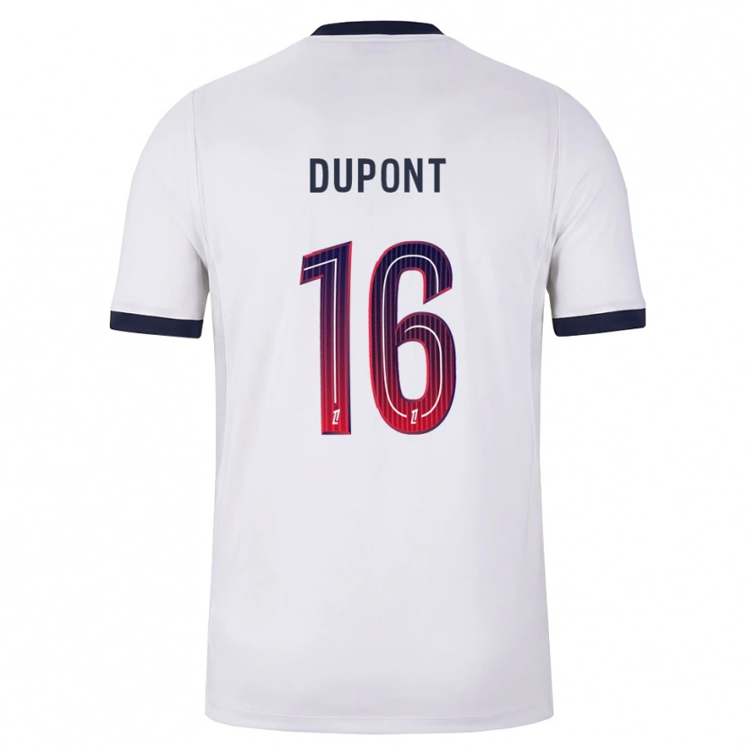 Danxen Mann Raphaël Dupont #16 Hvit Svart Rød Bortetrøye Drakt Trøye 2026/27 Skjorter T-Skjorte