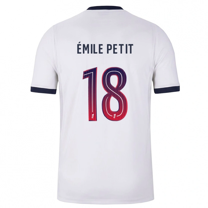 Danxen Mann Noé Émile Petit #18 Hvit Svart Rød Bortetrøye Drakt Trøye 2026/27 Skjorter T-Skjorte