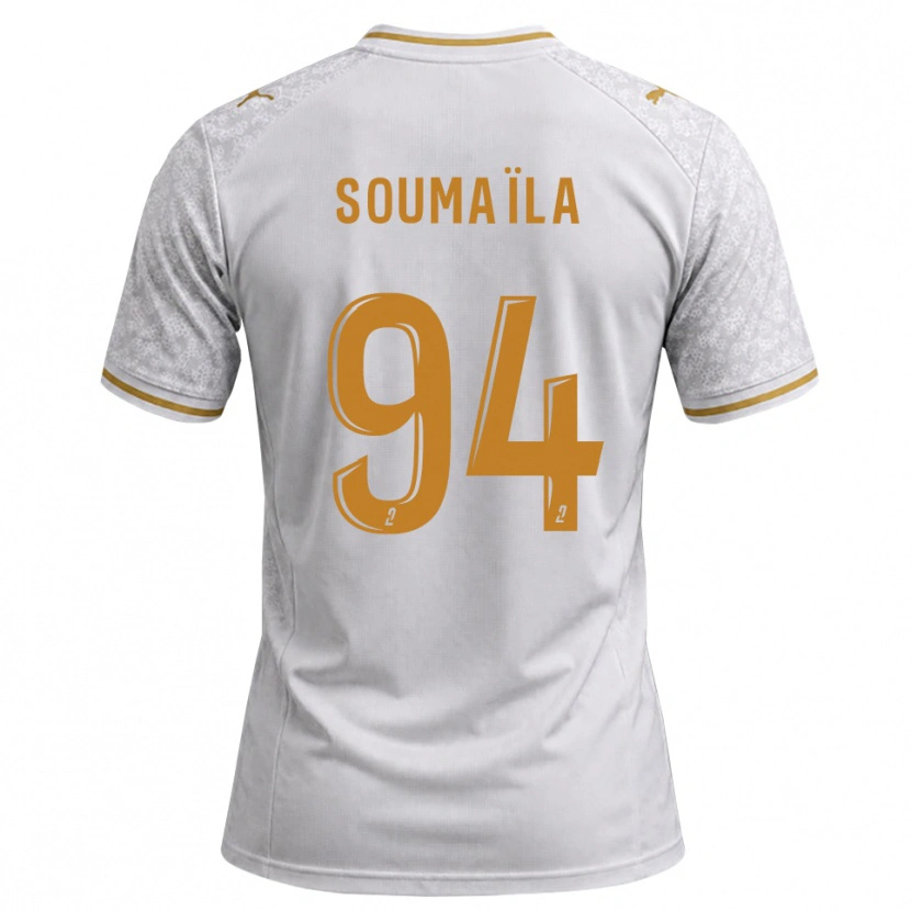 Danxen Mann Soumaïla Sylla #94 Hvit Grå Gyllenrot Bortetrøye Drakt Trøye 2026/27 Skjorter T-Skjorte