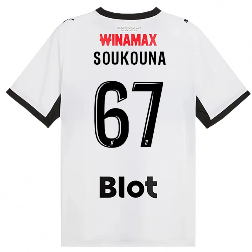 Danxen Mann Isiaka Soukouna #67 Svart Hvit Rød Bortetrøye Drakt Trøye 2026/27 Skjorter T-Skjorte