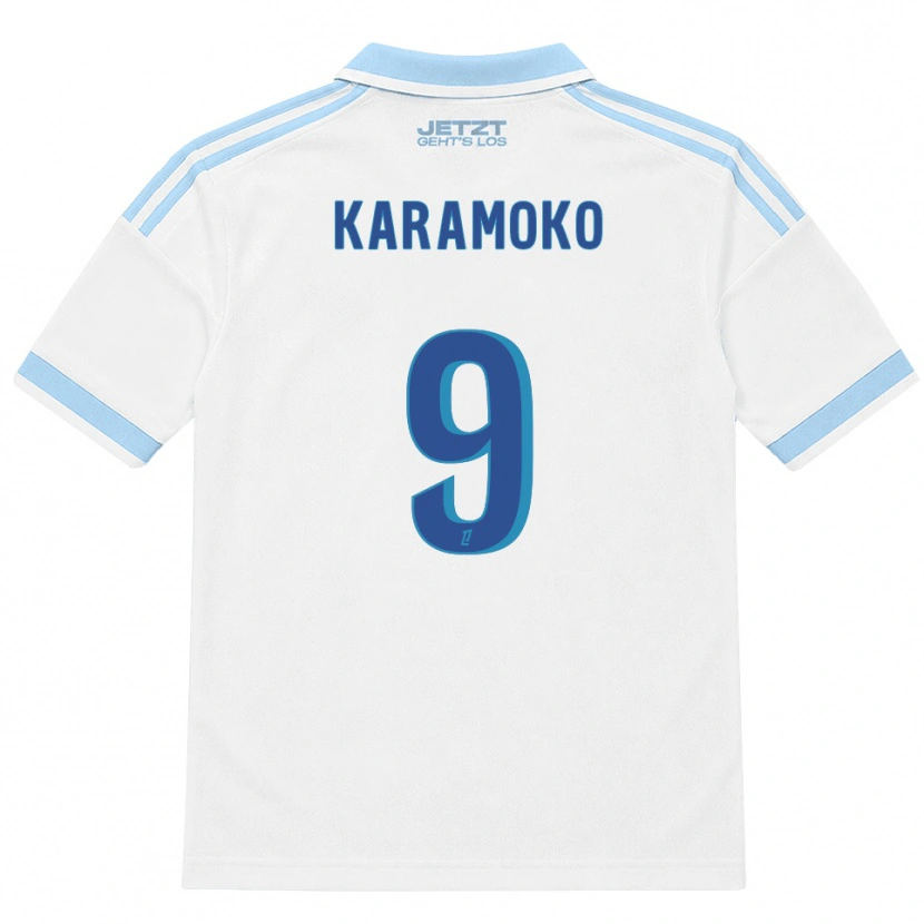Danxen Mann Isaac Karamoko #9 Lys Himmelblå Hvit Rød Bortetrøye Drakt Trøye 2026/27 Skjorter T-Skjorte