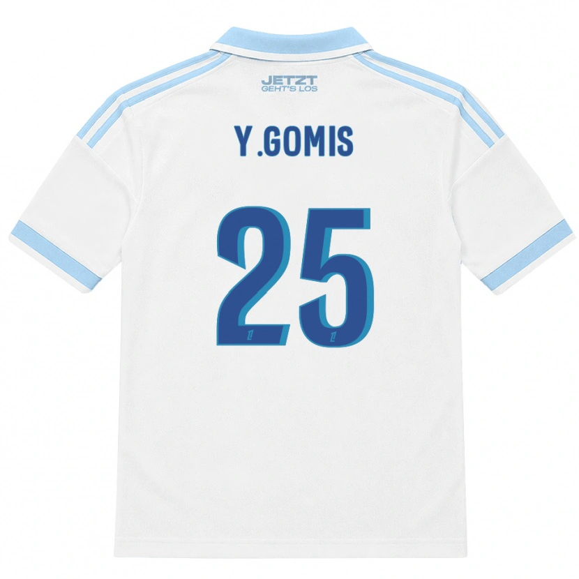 Danxen Mann Yoni Gomis #25 Lys Himmelblå Hvit Rød Bortetrøye Drakt Trøye 2026/27 Skjorter T-Skjorte