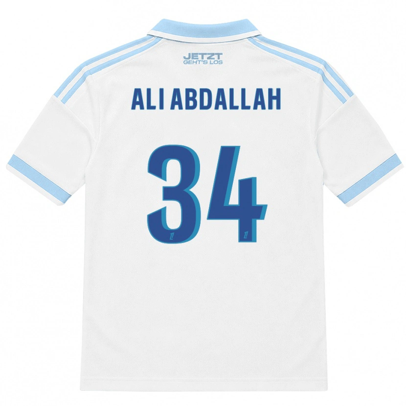 Danxen Mann Aboubacar Ali Abdallah #34 Lys Himmelblå Hvit Rød Bortetrøye Drakt Trøye 2026/27 Skjorter T-Skjorte
