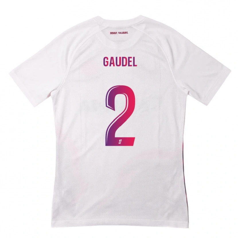 Danxen Mann Raphaël Gaudel #2 Hvit Rosa Lilla Bortetrøye Drakt Trøye 2026/27 Skjorter T-Skjorte