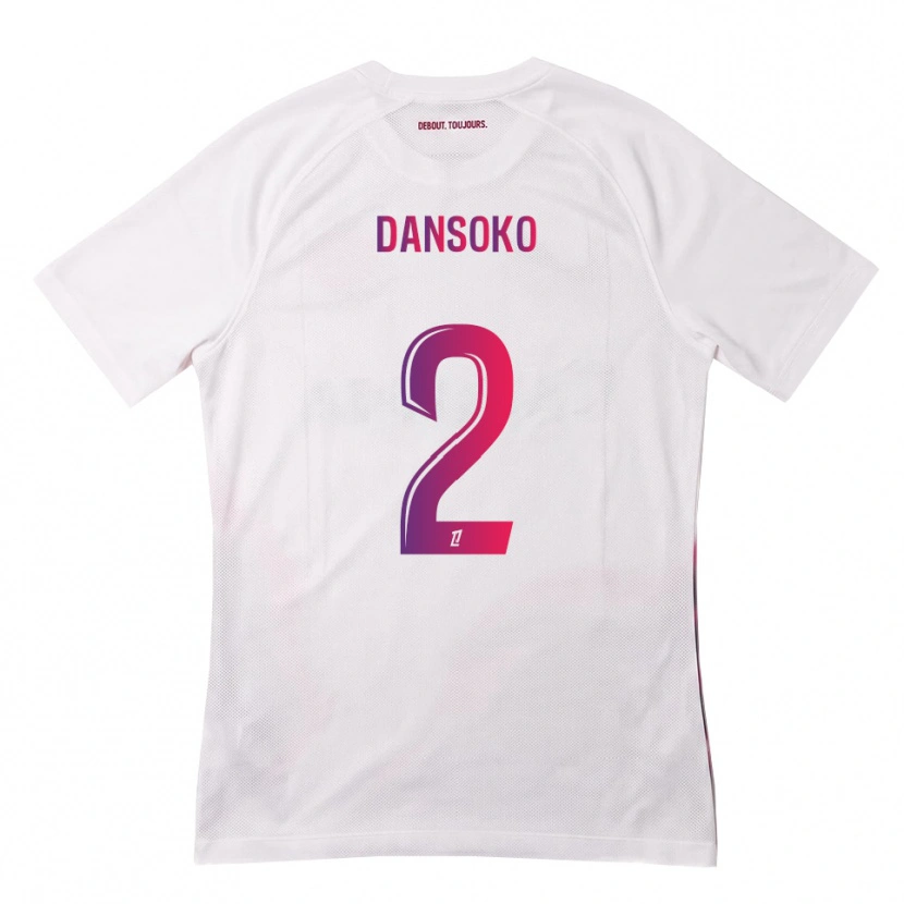 Danxen Mann Mohamed Dansoko #2 Hvit Rosa Lilla Bortetrøye Drakt Trøye 2026/27 Skjorter T-Skjorte