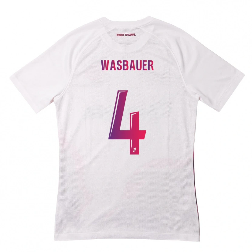 Danxen Mann Nicolas Wasbauer #4 Hvit Rosa Lilla Bortetrøye Drakt Trøye 2026/27 Skjorter T-Skjorte
