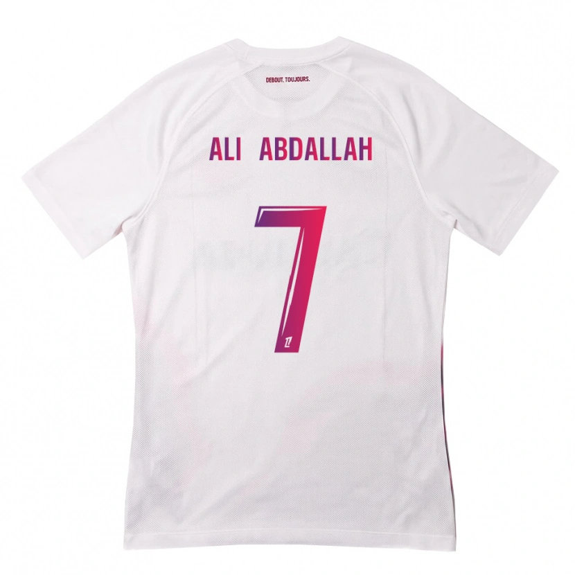Danxen Mann Nivine Ali Abdallah #7 Hvit Rosa Lilla Bortetrøye Drakt Trøye 2026/27 Skjorter T-Skjorte