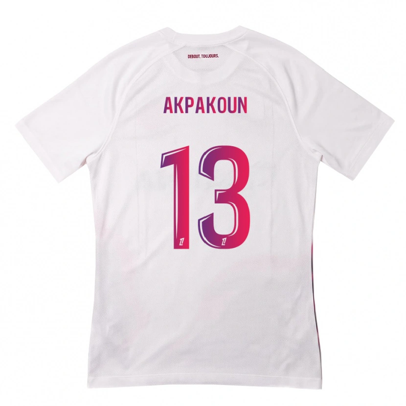 Danxen Mann Noé Akpakoun #13 Hvit Rosa Lilla Bortetrøye Drakt Trøye 2026/27 Skjorter T-Skjorte