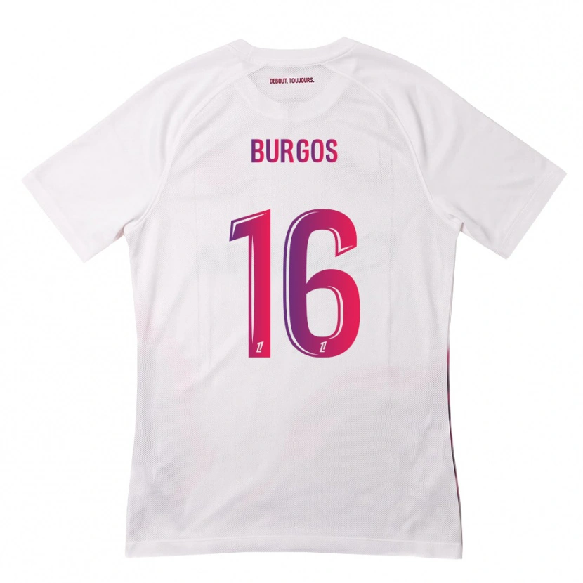 Danxen Mann Diego Burgos #16 Hvit Rosa Lilla Bortetrøye Drakt Trøye 2026/27 Skjorter T-Skjorte
