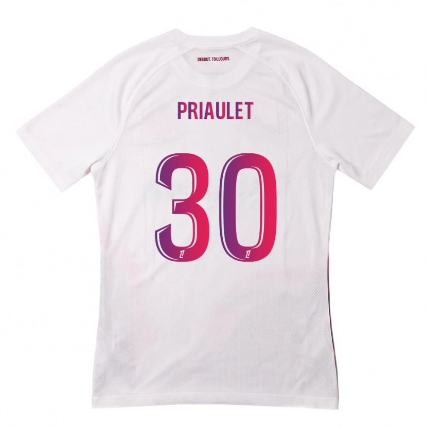Danxen Mann Anaïs Priaulet #30 Hvit Rosa Lilla Bortetrøye Drakt Trøye 2026/27 Skjorter T-Skjorte