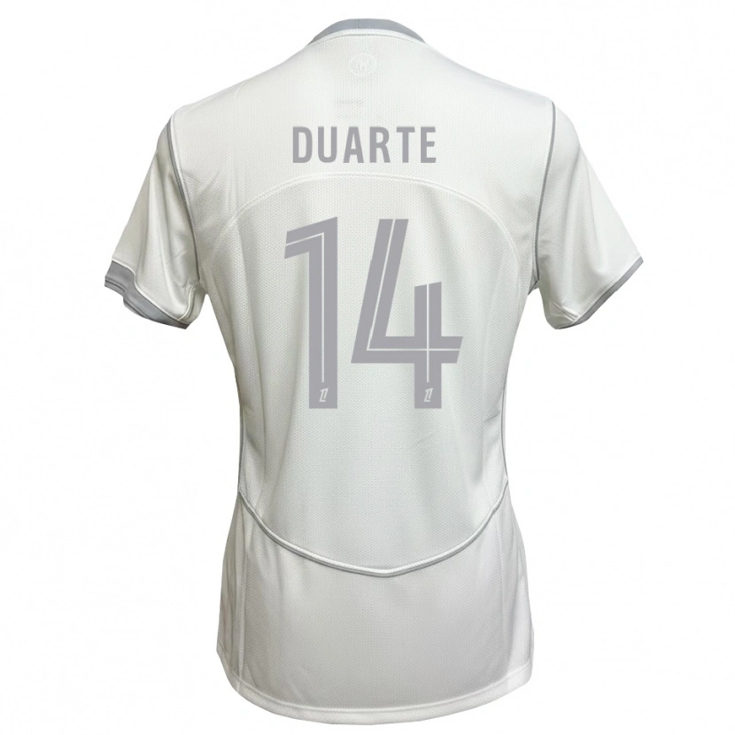 Danxen Mann Luis Duarte #14 Hvit Grå Bortetrøye Drakt Trøye 2026/27 Skjorter T-Skjorte