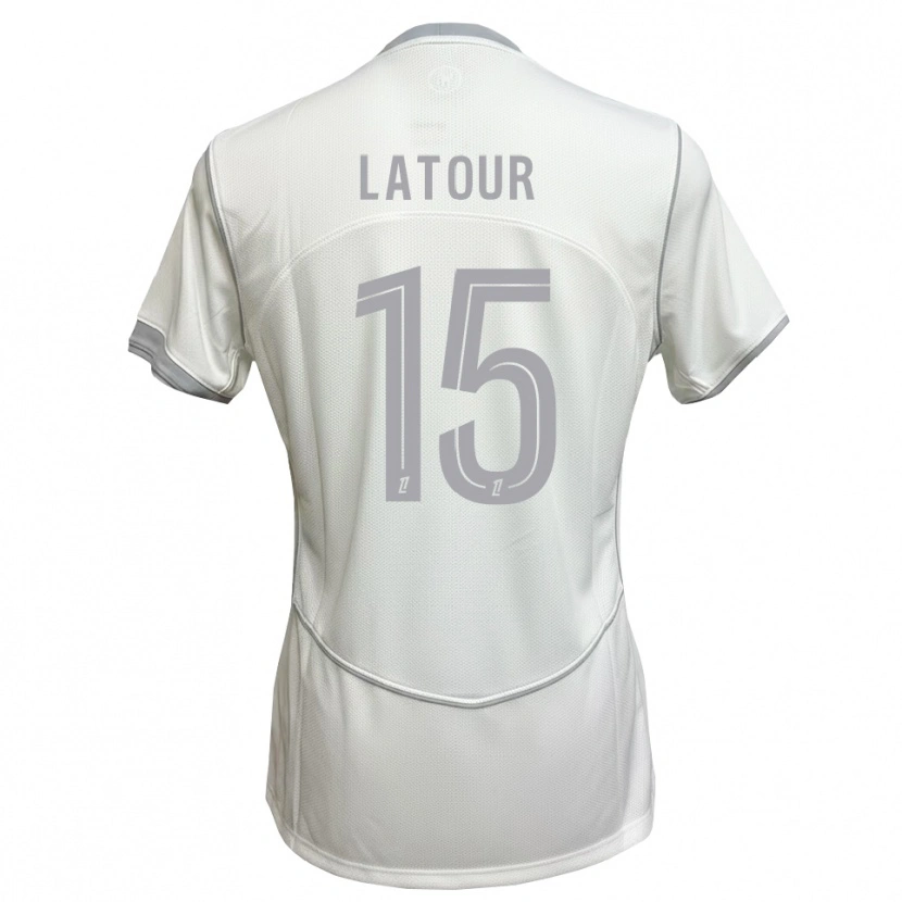 Danxen Mann Léo Latour #15 Hvit Grå Bortetrøye Drakt Trøye 2026/27 Skjorter T-Skjorte