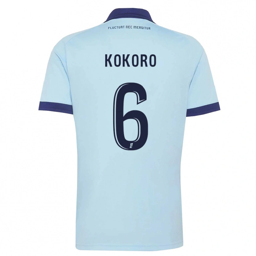 Danxen Mann Clarence Kokoro #6 Kornblomstblå Svart Bortetrøye Drakt Trøye 2026/27 Skjorter T-Skjorte