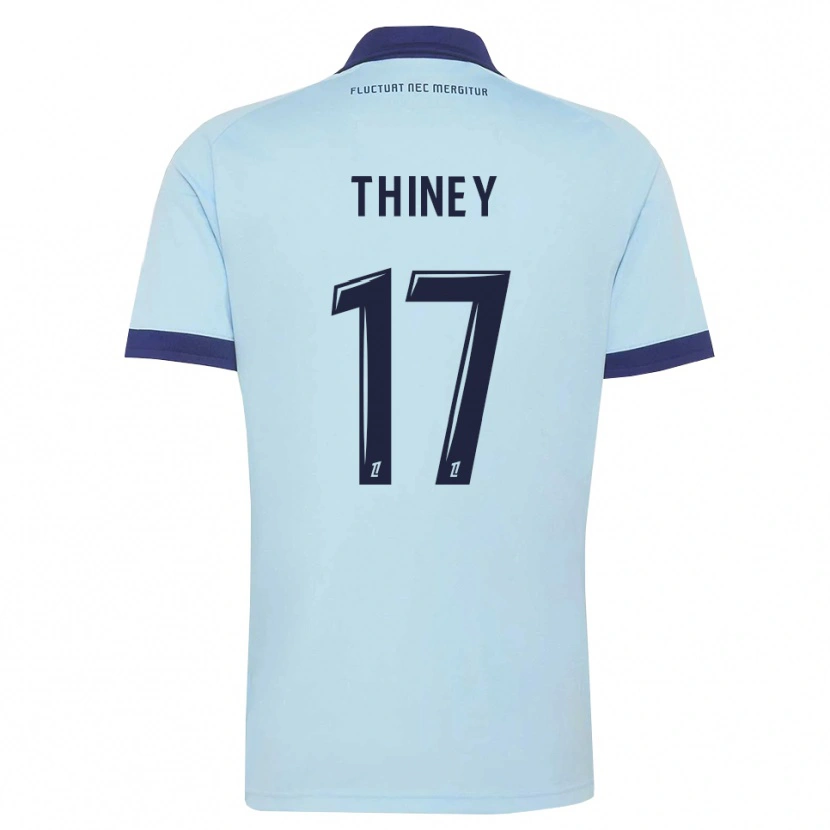 Danxen Mann Gaëtane Thiney #17 Kornblomstblå Svart Bortetrøye Drakt Trøye 2026/27 Skjorter T-Skjorte
