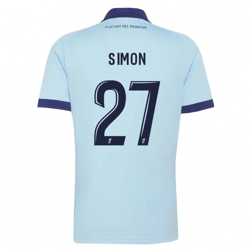 Danxen Mann Moses Simon #27 Kornblomstblå Svart Bortetrøye Drakt Trøye 2026/27 Skjorter T-Skjorte