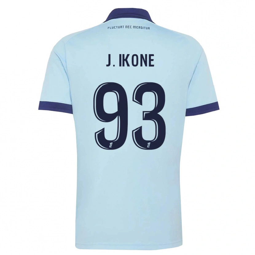 Danxen Mann Jonathan Ikoné #93 Kornblomstblå Svart Bortetrøye Drakt Trøye 2026/27 Skjorter T-Skjorte