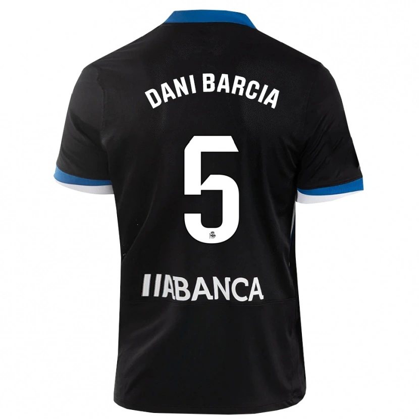 Danxen Mann Dani Barcia #5 Svart Blå Hvit Bortetrøye Drakt Trøye 2026/27 Skjorter T-Skjorte