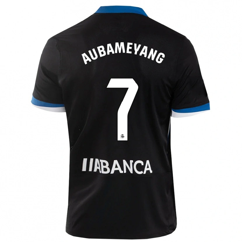 Danxen Mann Pierre-Emerick Aubameyang #7 Svart Blå Hvit Bortetrøye Drakt Trøye 2026/27 Skjorter T-Skjorte
