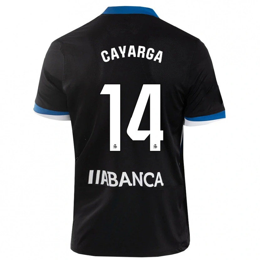Danxen Mann Berto Cayarga #14 Svart Blå Hvit Bortetrøye Drakt Trøye 2026/27 Skjorter T-Skjorte