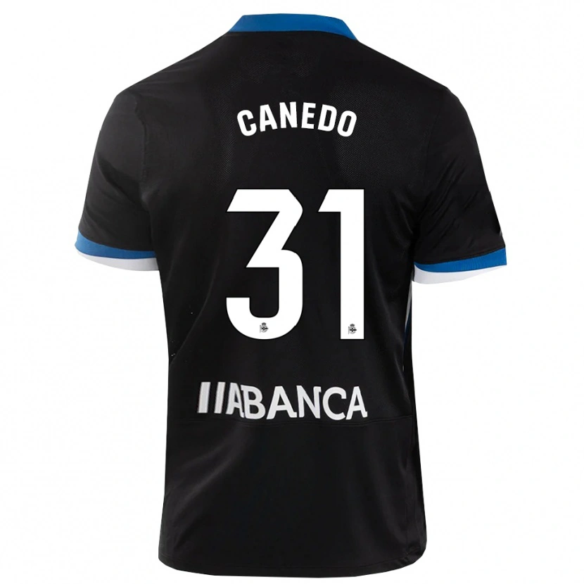 Danxen Mann Damián Canedo #31 Svart Blå Hvit Bortetrøye Drakt Trøye 2026/27 Skjorter T-Skjorte
