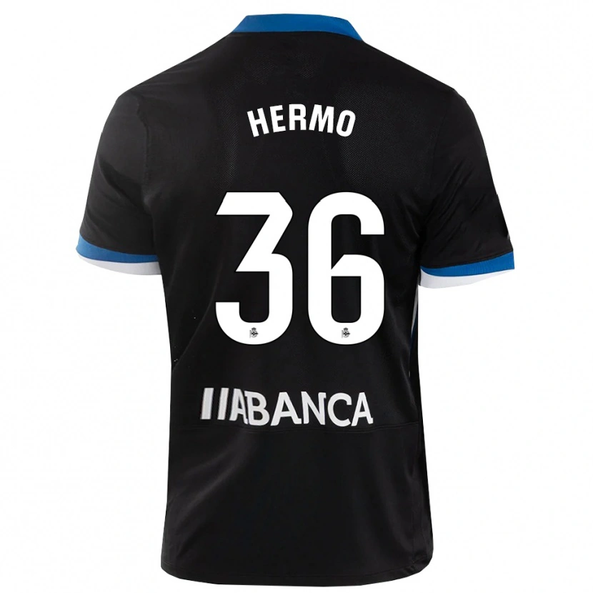 Danxen Mann Mario Hermo #36 Svart Blå Hvit Bortetrøye Drakt Trøye 2026/27 Skjorter T-Skjorte