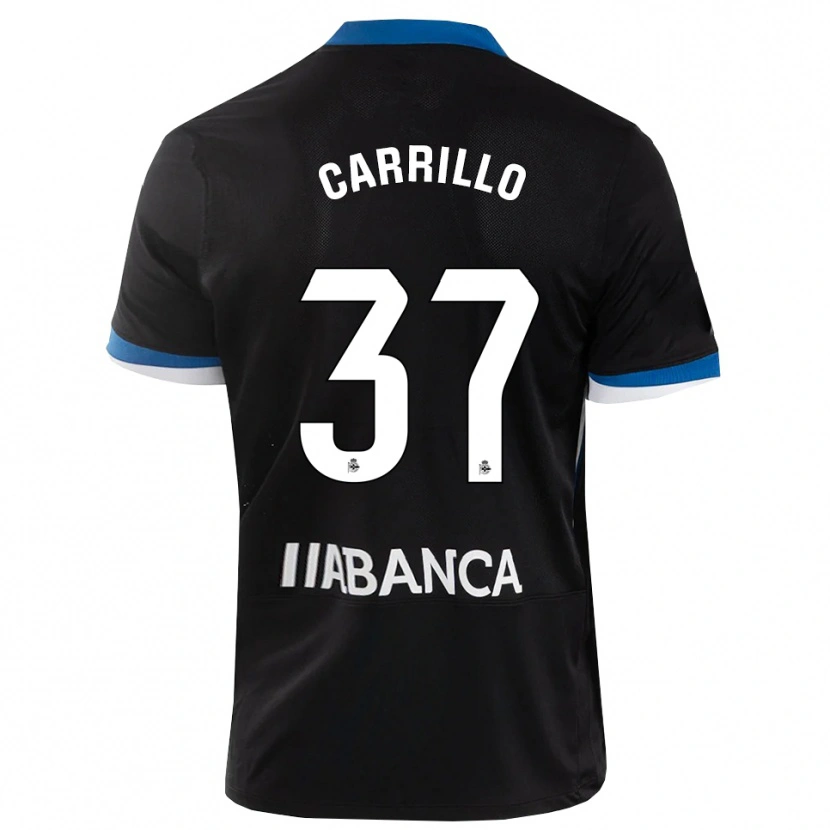 Danxen Mann Noé Carrillo #37 Svart Blå Hvit Bortetrøye Drakt Trøye 2026/27 Skjorter T-Skjorte