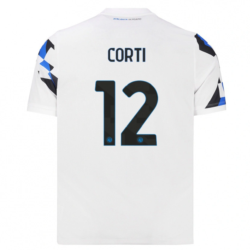 Danxen Mann Edoardo Corti #12 Hvit Rød Blå Bortetrøye Drakt Trøye 2026/27 Skjorter T-Skjorte
