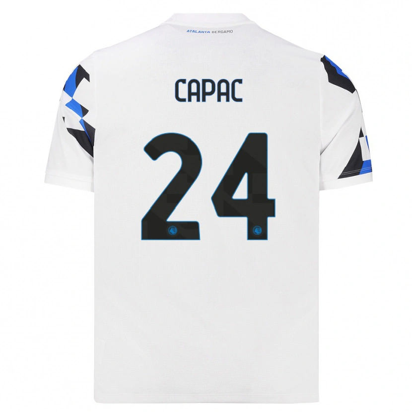 Danxen Mann Alexandru Capac #24 Hvit Rød Blå Bortetrøye Drakt Trøye 2026/27 Skjorter T-Skjorte