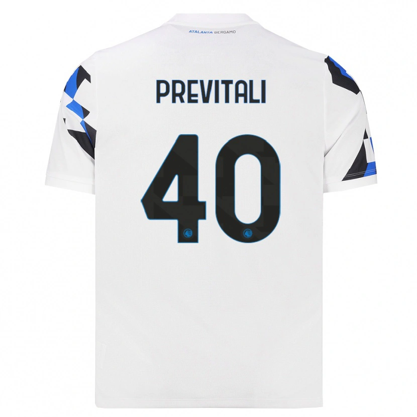 Danxen Mann Cristian Previtali #40 Hvit Rød Blå Bortetrøye Drakt Trøye 2026/27 Skjorter T-Skjorte