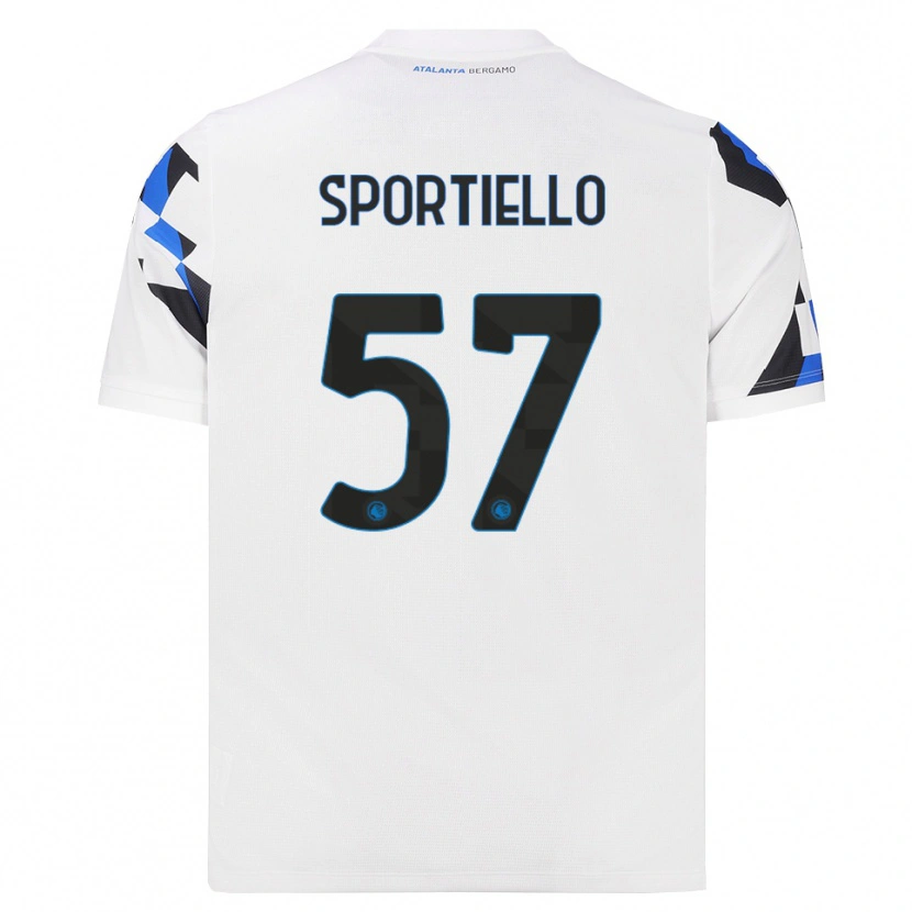 Danxen Mann Marco Sportiello #57 Hvit Rød Blå Bortetrøye Drakt Trøye 2026/27 Skjorter T-Skjorte