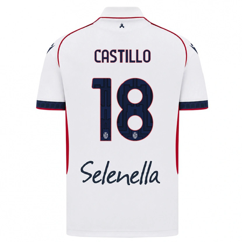 Danxen Mann Tomas Castillo #18 Hvit Rød Kongeblå Bortetrøye Drakt Trøye 2026/27 Skjorter T-Skjorte