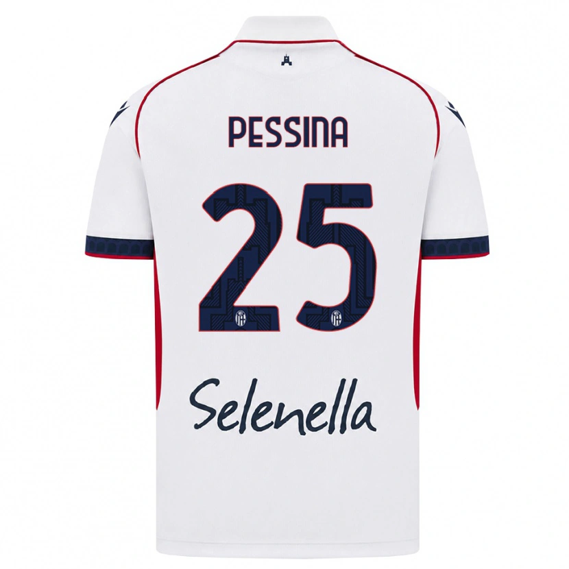 Danxen Mann Massimo Pessina #25 Hvit Rød Kongeblå Bortetrøye Drakt Trøye 2026/27 Skjorter T-Skjorte