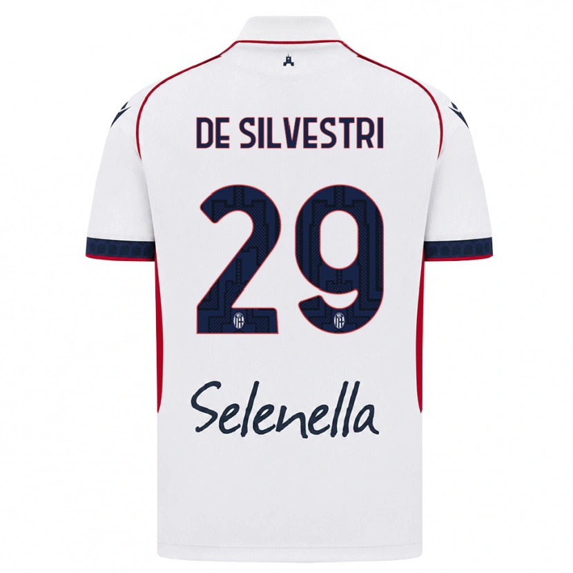 Danxen Mann Lorenzo De Silvestri #29 Hvit Rød Kongeblå Bortetrøye Drakt Trøye 2026/27 Skjorter T-Skjorte