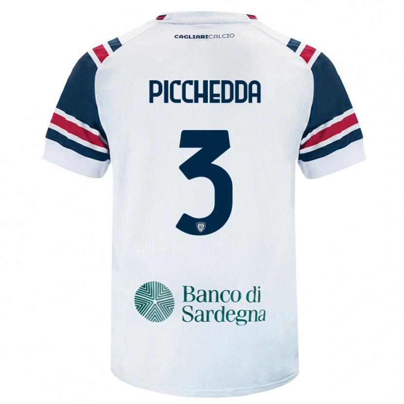 Danxen Mann Marco Picchedda #3 Hvit Rød Grønn Bortetrøye Drakt Trøye 2026/27 Skjorter T-Skjorte