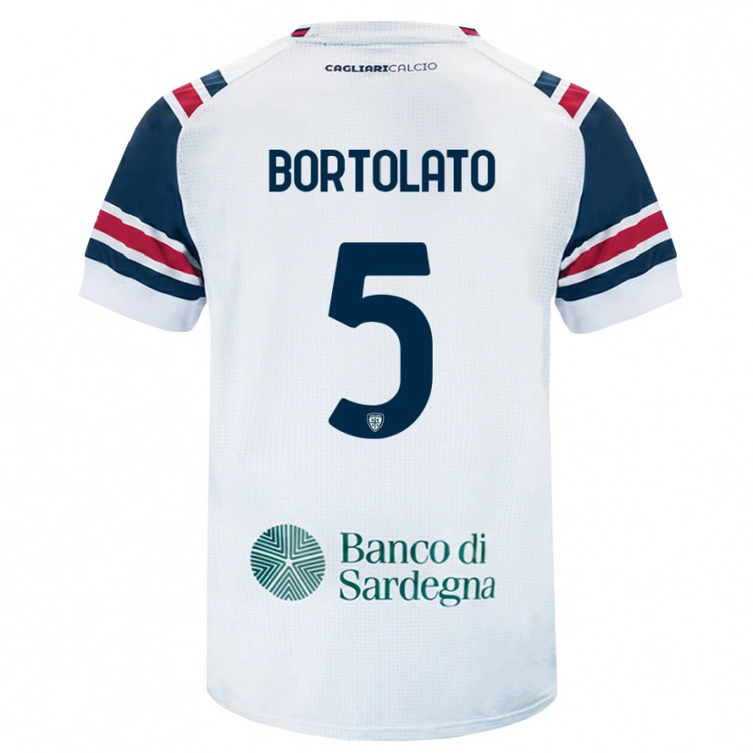 Danxen Mann Filippo Bortolato #5 Hvit Rød Grønn Bortetrøye Drakt Trøye 2026/27 Skjorter T-Skjorte
