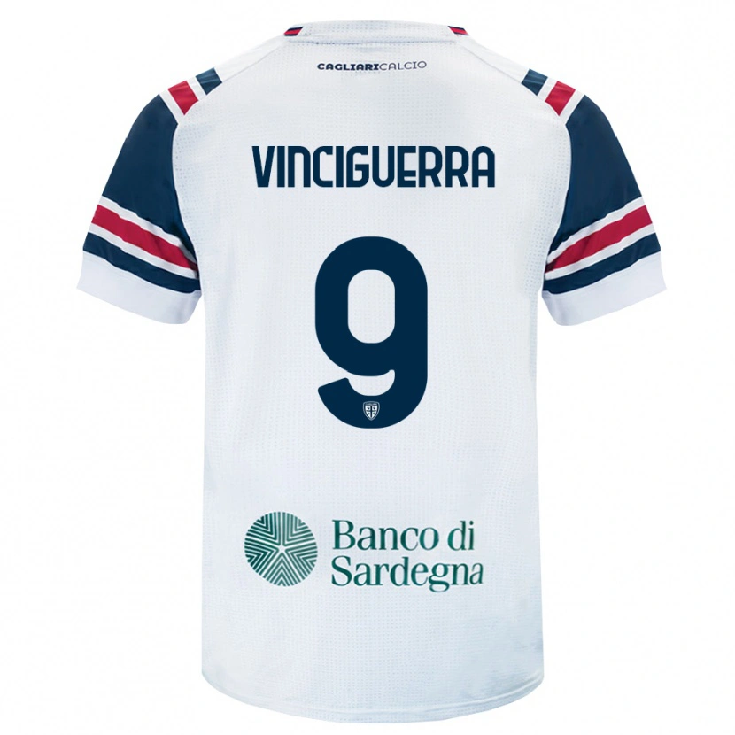 Danxen Mann Alessandro Vinciguerra #9 Hvit Rød Grønn Bortetrøye Drakt Trøye 2026/27 Skjorter T-Skjorte