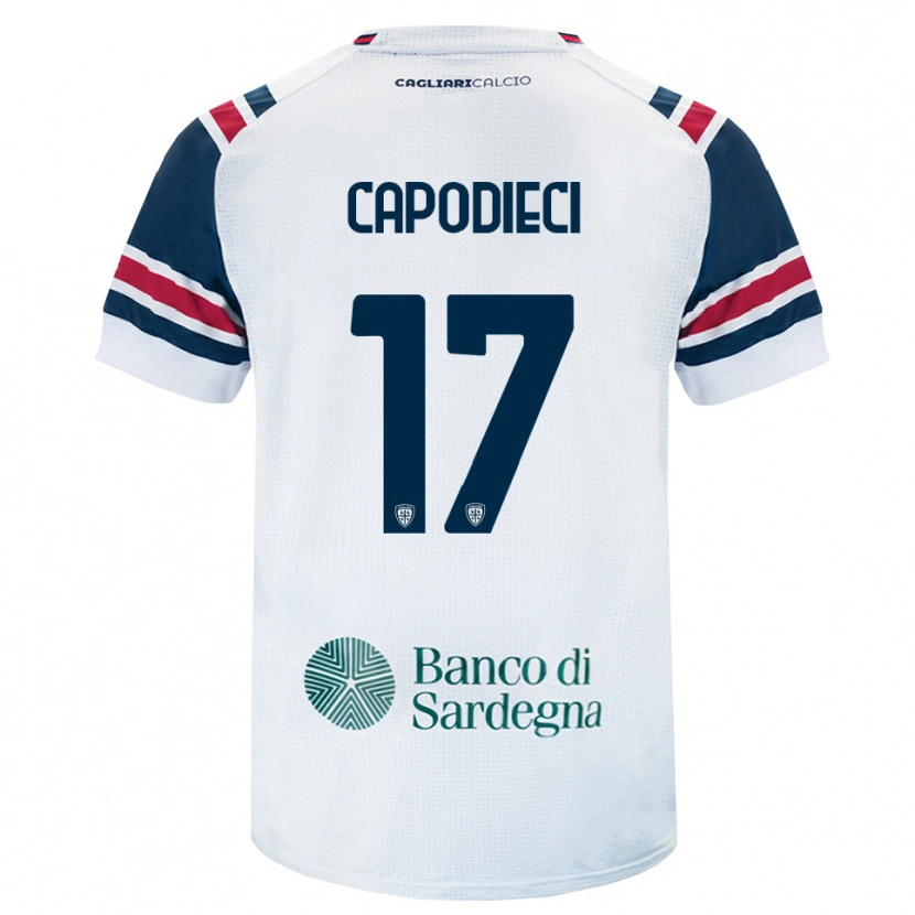 Danxen Mann Loris Capodieci #17 Hvit Rød Grønn Bortetrøye Drakt Trøye 2026/27 Skjorter T-Skjorte