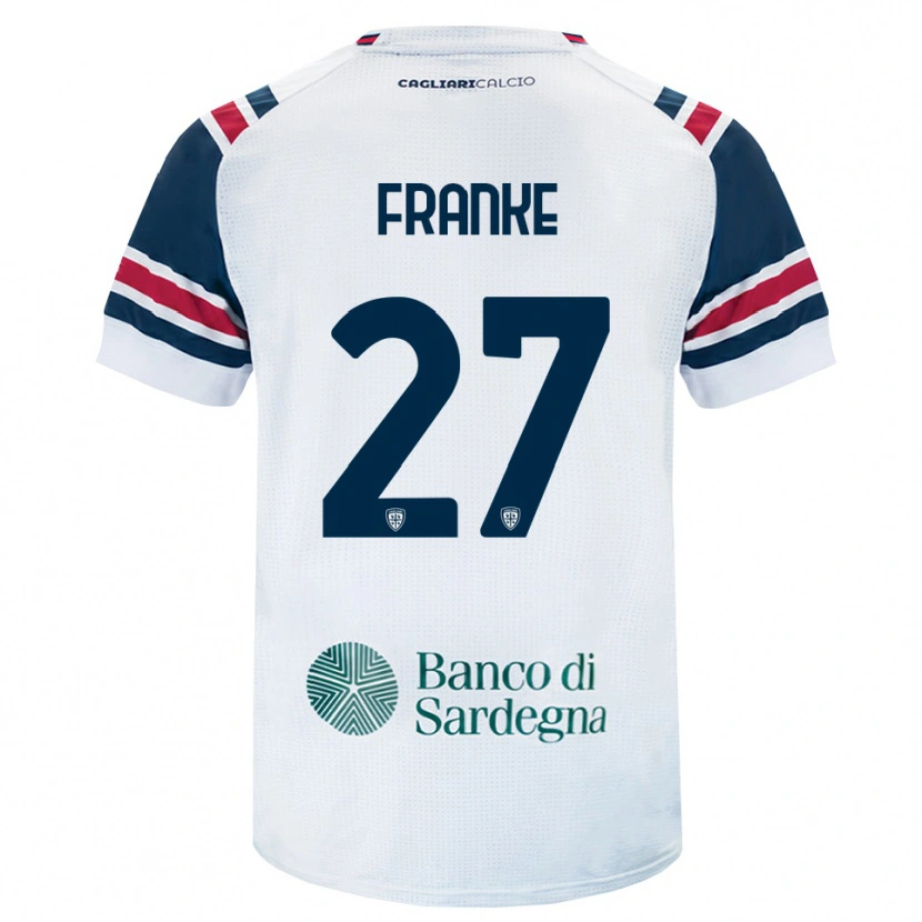 Danxen Mann Antoni Franke #27 Hvit Rød Grønn Bortetrøye Drakt Trøye 2026/27 Skjorter T-Skjorte