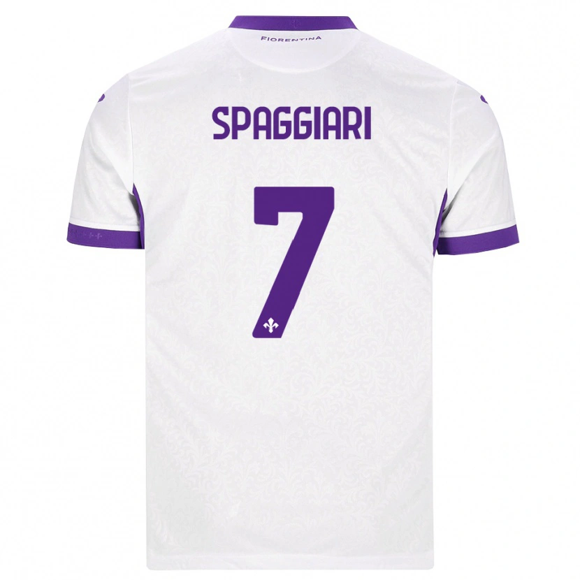 Danxen Mann Riccardo Spaggiari #7 Hvit Lilla Bortetrøye Drakt Trøye 2026/27 Skjorter T-Skjorte