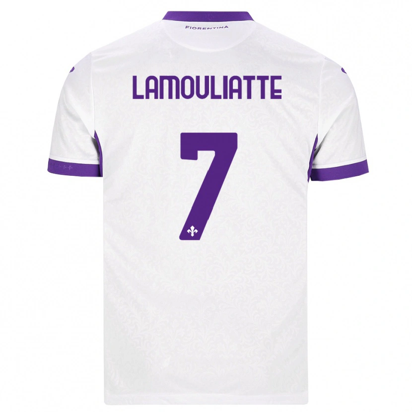 Danxen Mann Hugo Lamouliatte #7 Hvit Lilla Bortetrøye Drakt Trøye 2026/27 Skjorter T-Skjorte