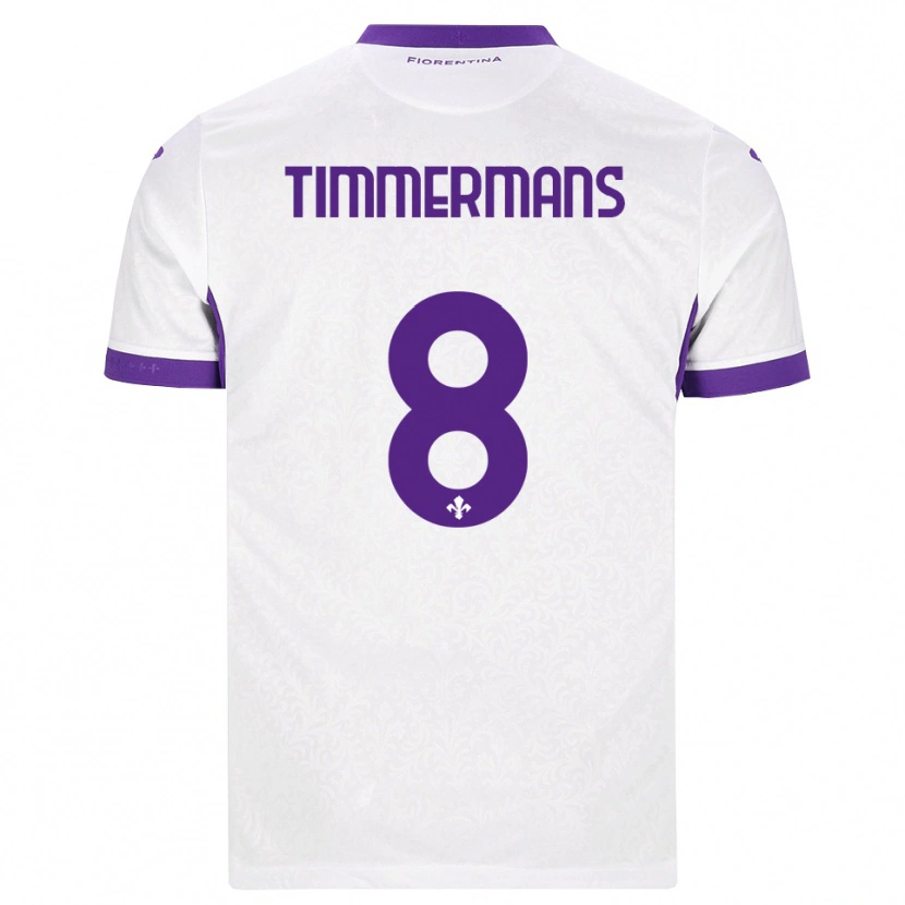 Danxen Mann Loric Timmermans #8 Hvit Lilla Bortetrøye Drakt Trøye 2026/27 Skjorter T-Skjorte