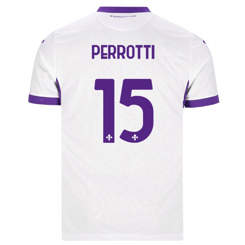 Danxen Mann Alessandro Perrotti #15 Hvit Lilla Bortetrøye Drakt Trøye 2026/27 Skjorter T-Skjorte